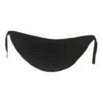 D Niqab Tie Back - Black - Image 2