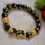 Obsidian Golden Pixiu Bracelet