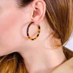 Resin Hoop Earrings - Image 2