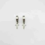 Stainless Steel Cross Earrings - Image 2