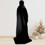 Namaz Chadar Arabic Style - Jet Black - Image 3