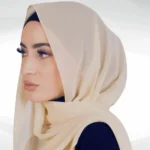 Chiffon Georgette Hijab - Dark Vanilla - Image 2