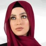 Chiffon Georgette Hijab - Maroon