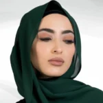 Chiffon Georgette Hijab - Forest Green