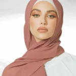 Chiffon Georgette Hijab - Tuscan Rose