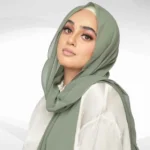 Chiffon Georgette Hijab - Sage Green