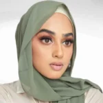 Chiffon Georgette Hijab - Sage Green - Image 2