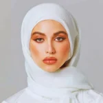 Crimps Hijab - Snowy White