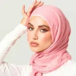 Crimps Hijab - Peachy Pink