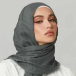 Crimps Hijab - Graphite - Image 2