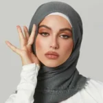 Crimps Hijab - Graphite