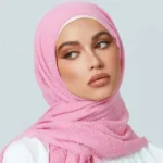 Crimps Hijab - Blush Pink