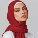 Crimps Hijab - Crimson