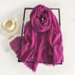Crimps Hijab - Hot Pink - Image 2