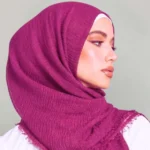 Crimps Hijab - Hot Pink