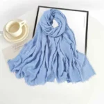 Crimps Hijab - Powder Blue - Image 2