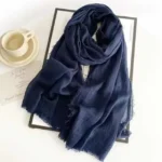 Crimps Hijab - Navy Blue - Image 2