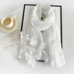 Crimps Hijab - Snowy White - Image 2