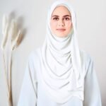 Instant Double Loop Hijab - Grace White - Image 2