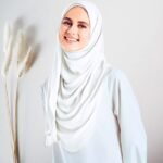 Instant Double Loop Hijab - Grace White