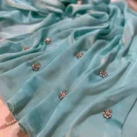 Enchante Embellished Hijab - Dévine Turquoise