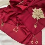 Signature Motif Hijab - GoldDusted Maroon