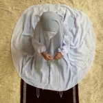 Kids Namaz Chadar With Sleeves (3 - 6 Years) - Snow White