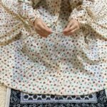 Namaz Chadar with Sleeves - Buttercream Rosette