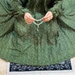 Namaz Chadar with Sleeves - Forest Lilies