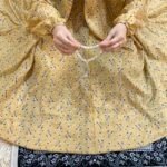 Namaz Chadar with Sleeves - Caramel Lilies