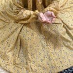 Namaz Chadar with Sleeves - Caramel Lilies - Image 2