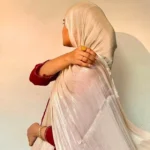 Organza Silk Hijab - Gold - Image 2