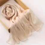 Organza Silk Hijab - Gold