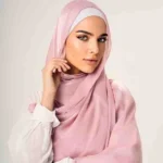 Organza Silk Hijab - Nude Pink
