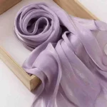 Organza Silk Hijab - Lilac - Image 2