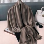 Plain Satin Silk Hijab - Chestnut