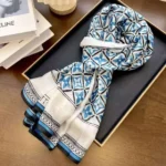 Premium Silk Hijab - Classic Floral - Image 2