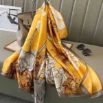 Premium Silk Hijab - Golden Dusk - Image 2