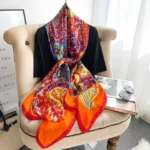 Premium Silk Hijab - Whirls Swirls - Image 2