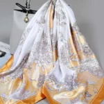 Premium Silk Hijab - Sunshine Bloom