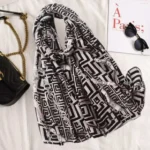 Premium Lawn Hijab - Noir Twist