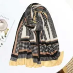 Premium Lawn Hijab - Amber Grid - Image 2