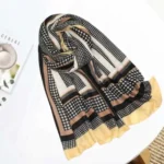 Premium Lawn Hijab - Amber Grid