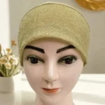 Shimmer Hijab Cap - Golden