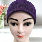 Shimmer Hijab Cap - Purple - Image 2