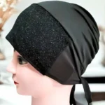 Shimmer Hijab Cap - Black
