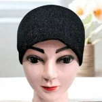 Shimmer Hijab Cap - Black - Image 2