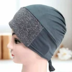 Shimmer Hijab Cap - Grayish Silver