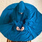 Namaz Chadar with Sleeves - Minimalist Teal