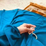 Namaz Chadar with Sleeves - Minimalist Teal - Image 3